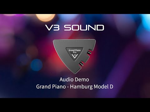 V3 SOUND - Audio Demo - Grand Piano Pro - live pedal down resonance