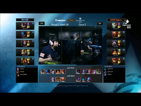 KOO vs JAG Game 3 Highlights - KOO TIGERS vs JIN AIR GREEN WINGS - W4 LCK Champions Korea Summer