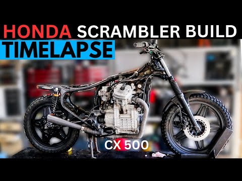 Honda ★ CX500 Scrambler Build TIME LAPSE From The Beginning