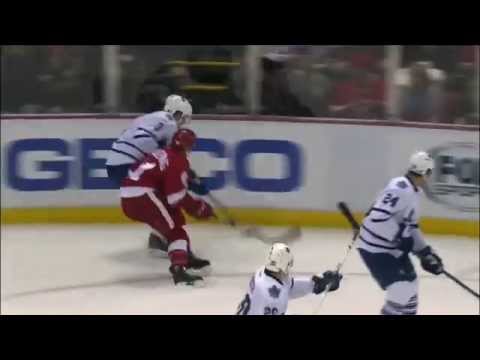 Luke Glendening's big take out hit on Dion Phaneuf