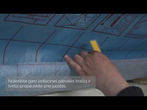 Kaip montuoti DuPont™ AirGuard® garo izoliacinę plėvelę?