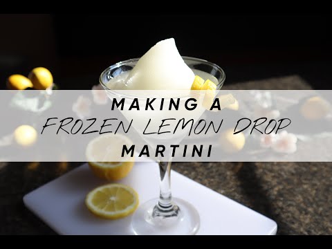 Making a Frozen Lemon Drop Martini