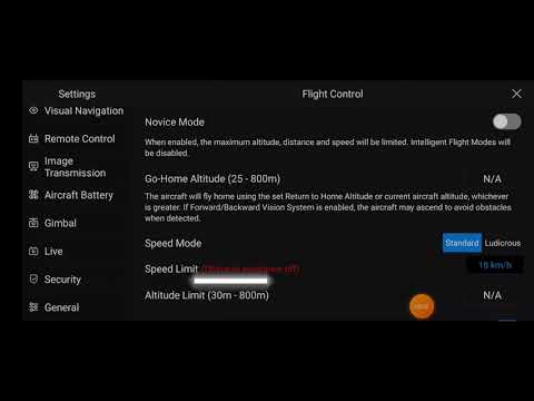 Приложение Autel Explorer. Настройки. Вкладки gimbal и live