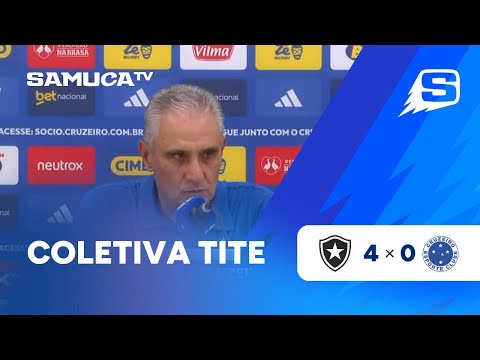 COLETIVA DO TÉCNICO TITE APÓS BOTAFOGO 4x0 CRUZEIRO PELO CAMPEONATO BRASILEIRO