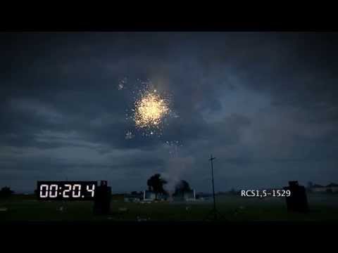 ENIGMA - RCS1.5-1529 - Roman candle Ø38mm 8s 26sec H50m L70cm Cat.4 Nec.248g 1.3G