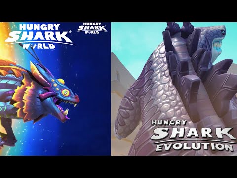 Cosmic Alan vs Sharkjira ! Hungry Shark World vs Hungry Shark Evolution