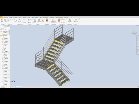 inventor 2024 Structural Staircase Fabrication Tutorial Exercise 80