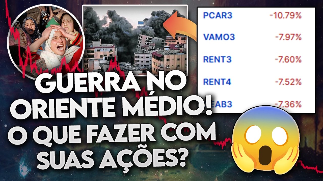 GUERRA no ORIENTE MÉDIO! O que FAZER com suas AÇÕES e INVESTIMENTOS? (Minha opinião...)