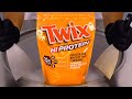 How To Make TWIX Protein Ice Cream Rolls ASMR