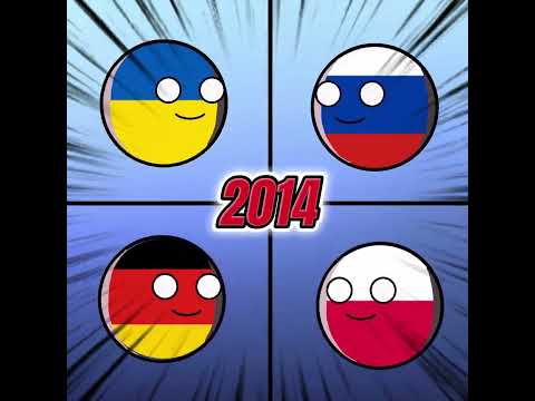 History of 4 countries  #countryballs #russia #ukraine #germany #poland