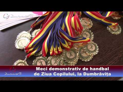 Meci demonstrativ de handbal de Ziua Copilui la Dumbravita