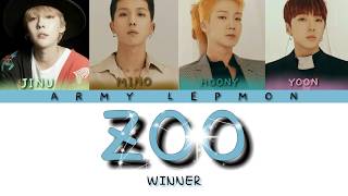 WINNER (윈너) - ZOO (동물의 왕국) (Color Coded Lyrics Han/Rom/Ina/가사)