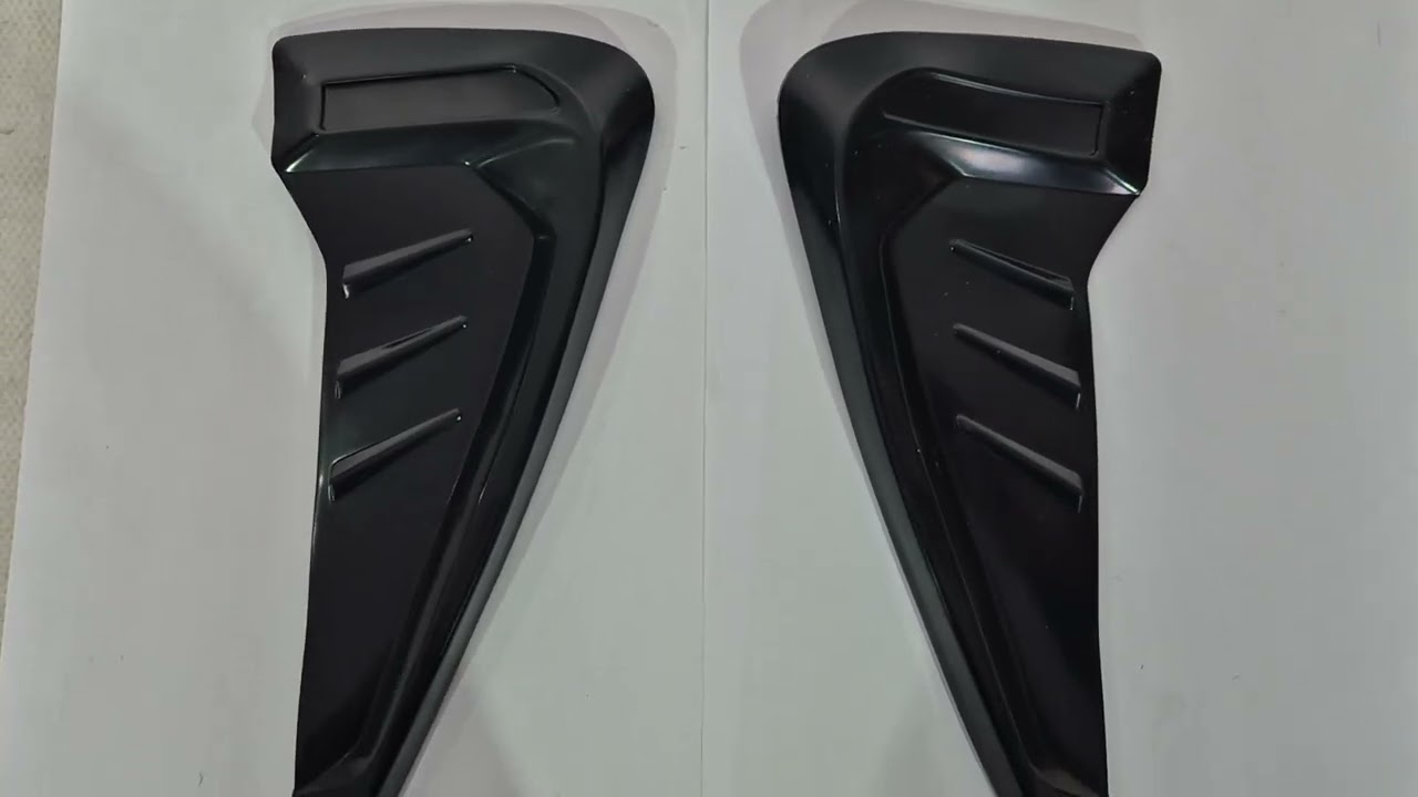 Универсальные вентиляционные накладки на крылья Тип-C (имитация, 2 шт, резина) Video 1
