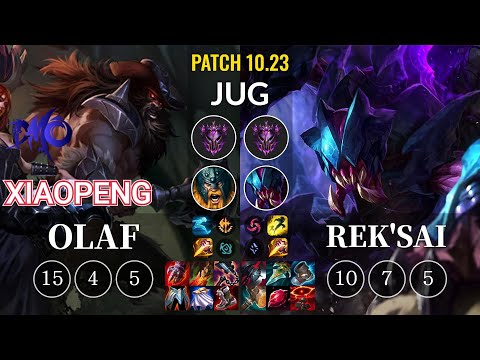 DMO Xiaopeng Olaf vs Rek'Sai Jungle - KR Patch 10.23