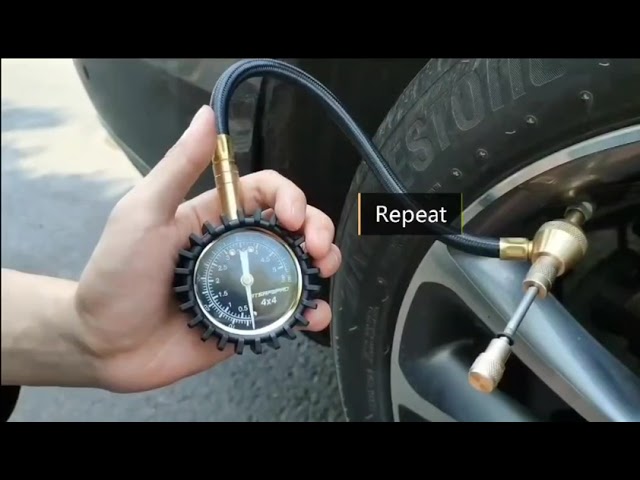 أداة قياس وتنسيم ضغط الاطارات