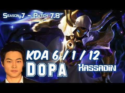 Dopa KASSADIN vs TALON Mid - Patch 7.8 KR Ranked