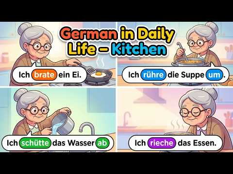 Learn German for Beginners 🇩🇪 | 60 Important Kitchen Sentences (A1) 🍳✨