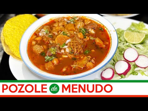 Receta de MENUDO o PANCITA estilo POZOLE 🌶️ Caldo especial 2 recetas en una sola comida!