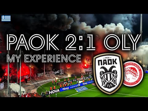 Experiencing PAOK vs Olympiacos derby (2:1) | Stoiximan Super League Greece
