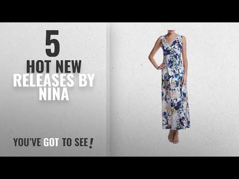 Hot New Nina Women Clothing [2018]: Nina Leonard Floral Maxi Dress X-Large