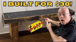 This Looks Like a $600 Slab Bench… It’s Actually 1x Lumber  | Quadriplegic Woodworking