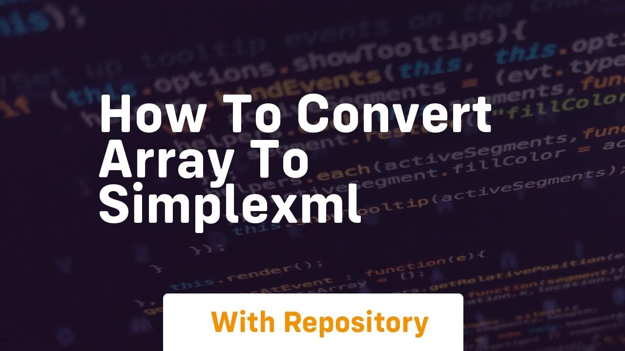 how to convert array to simplexml