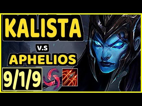 PADDEN (KALISTA) vs APHELIOS - 9/1/9 KDA BOTTOM ADC GAMEPLAY - EUW Ranked MASTER