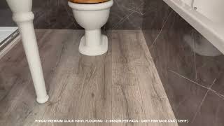 Pergo Premium Click Vinyl Flooring - 2.105sqm per pack - Grey Heritage Oak (13919)