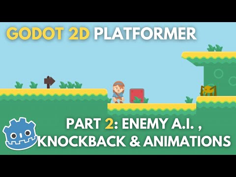 Godot Beginner 2D Platformer Series P2 - Enemy A.I. , Knockback & Animations