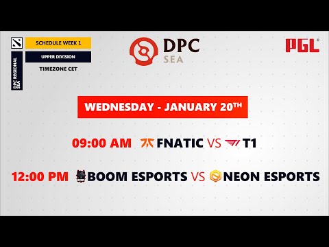 (4K) DPC 2021: Season 1 - Southeast Asia Upper Division - Day 1 | Fnatic vs T1 | BOOM vs Neon