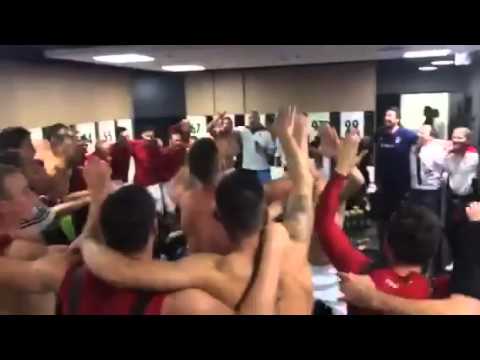 Öltözői hangulat a Magyarország-Norvégia pótselejtező után