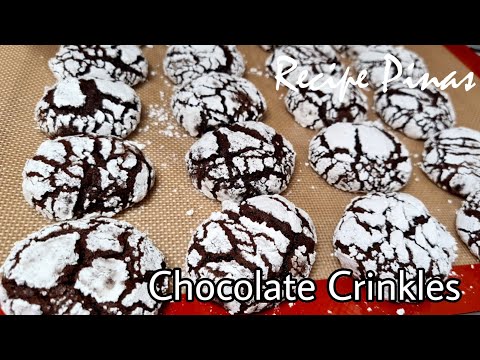 CHOCOLATE CRINKLES recipe  | How to make a Fudgy and Chewy Chocolate Crinkle cookies | Recipe Pinas