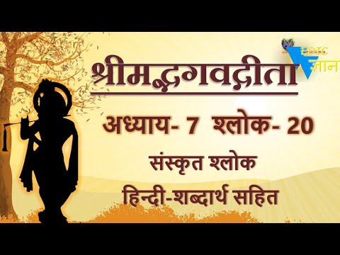 Shloka 7.20 of Bhagavad Gita with Hindi word meanings