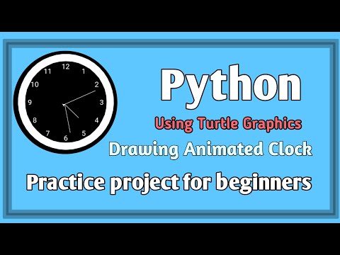 Python Animated Clock Using Python Animation Turtle Python Animation
