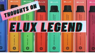 Elux Legend 3500 review disposable vape