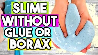 How to Make SLIME WITHOUT Glue OR Borax! 2 Ways Easy ASMR Slime Recipe!