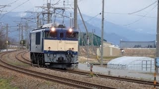 列車番号????　快速EL村上ひな街道号#4　(EF64-1051：単機)　羽越本線　60P　19/03/23