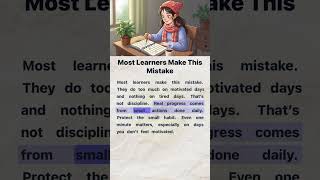 Most Learners Make This Mistake | English Reading and Listening Practice #englishforbeginners