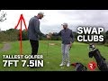 I swap golf clubs with the TALLEST GOLFER IN THE WORLD (7ft 7.5in)