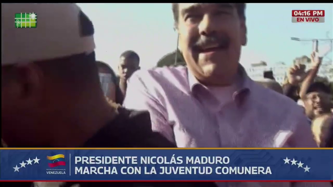 Maduro marcha con jóvenes comuneros y los recibe en Miraflores, 13 de noviembre de 2025