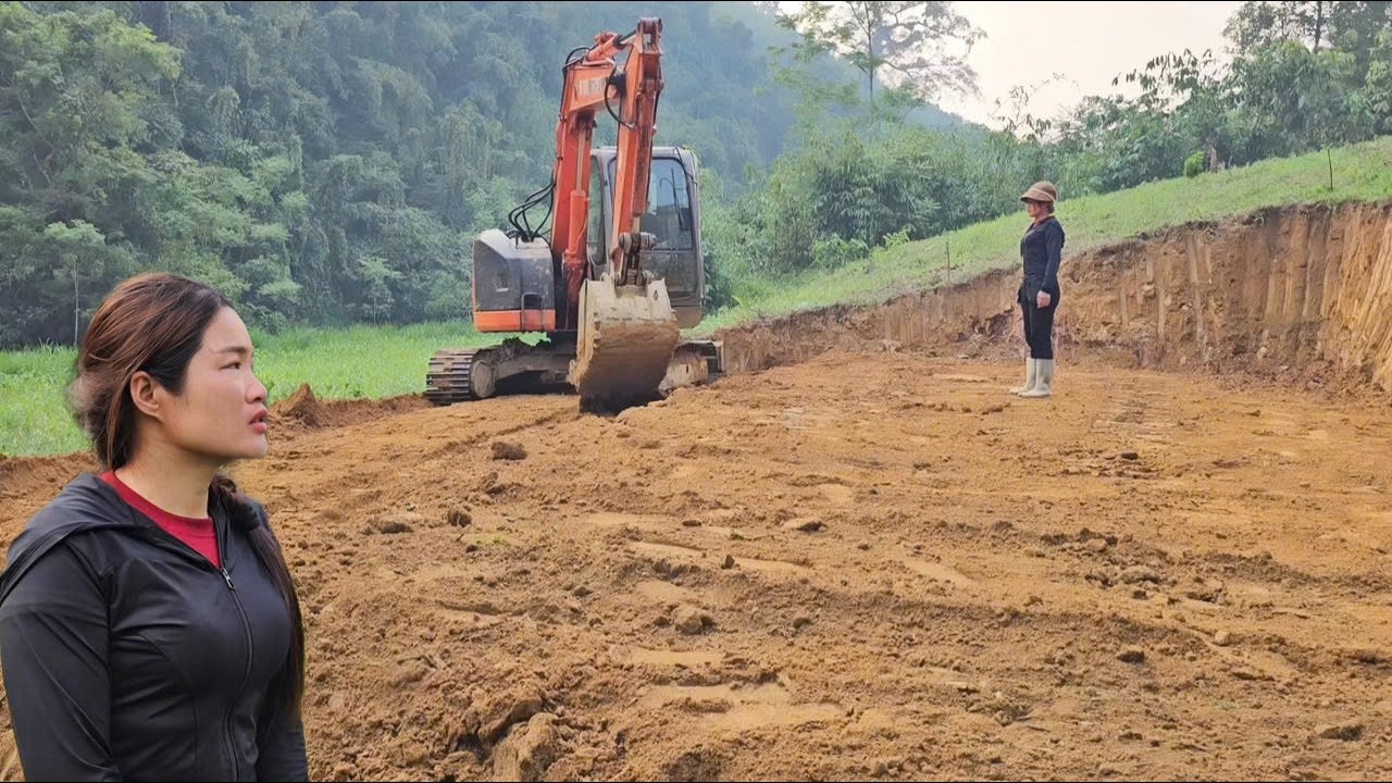 The bulldozer leveled the ground, and the plot of land became much larger.