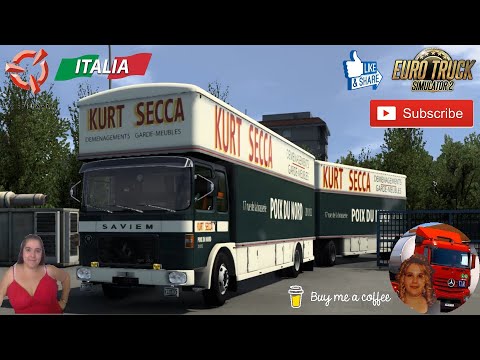 Thumbnail for Euro Truck Simulator 2 (1.48.5) Old Vintage Truck Saviem SM by Truck Access Simulator + DLC's & Mods by Saviem