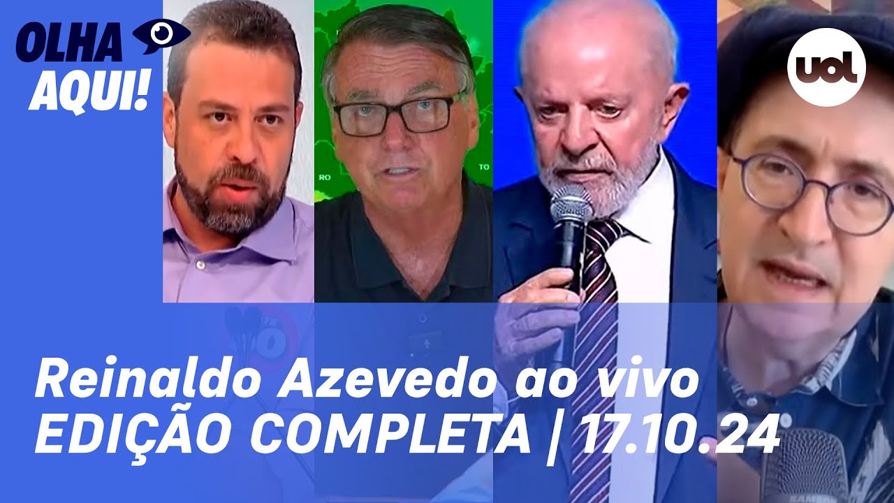🔴 Reinaldo ao vivo: Nunes foge de debate com Boulos,  Bolsonaro rebate Valdemar, Lula ameaça bets