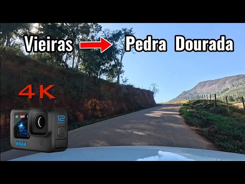 De Vieiras (MG), até Pedra Dourada, em tempo real. Muita poeira nesta época do ano! 
