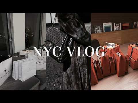 LIFE IN NYC | Luxury Shopping Unboxing | Hermès, Balmain, Brunello Cucinelli | Floral Arrangement