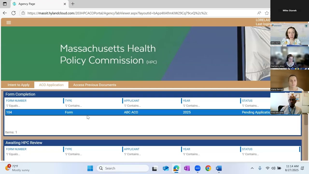 HPC ACO Certification 2025: Overview of the Application Portal