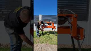 Husqvarna 14" Brick Saw Setup