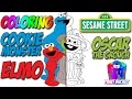 Sesame Street S Cookie Monster Elmo And Oscar The Grouch Sesame Street Coloring Pages For Kids