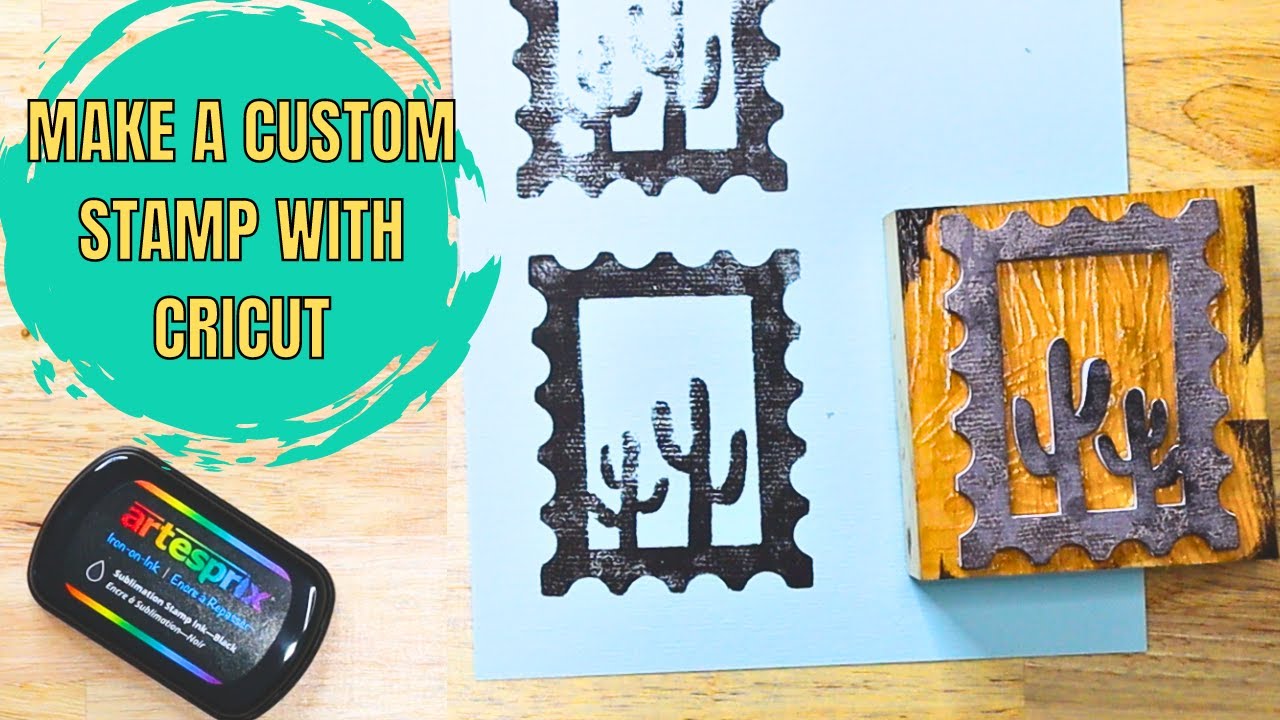 Make a custom stamp using your Cricut