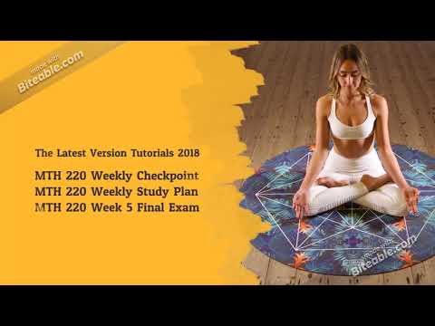 MTH 220 MATH 220 Week Checkpoint Studyplan Final Exam UOP MyMathLab